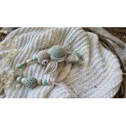 Nuggikette mit Schildkröte in mint