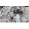 Nuggikette mit Schildkröte in graublau