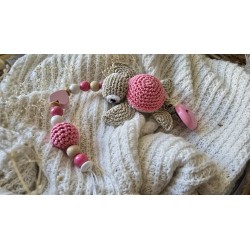 Nuggikette mit Schildkröte in rosa