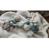 Kinderwagenkette mit Schildkröte in mint