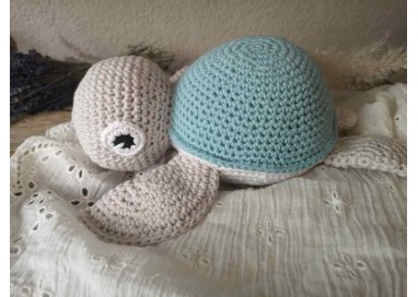 Schildkrötenspieluhr in hellblau